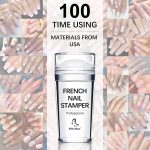 French Nail Stamper - BTArtbox French Tip Nail Tools with Nail Scraper and Replaceable Stamper Head, 100-Time Using Silicone Nail Stamper Kit for Gel Nail Polish DIY Nail Art Tools - Image 3